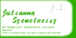 julianna szemelveisz business card